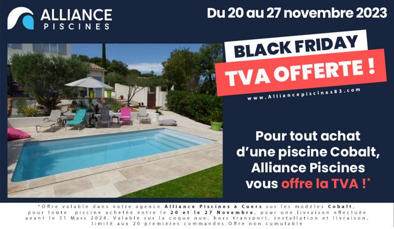 Black Friday TVA Offerte - Piscine coque polyester Cobalt