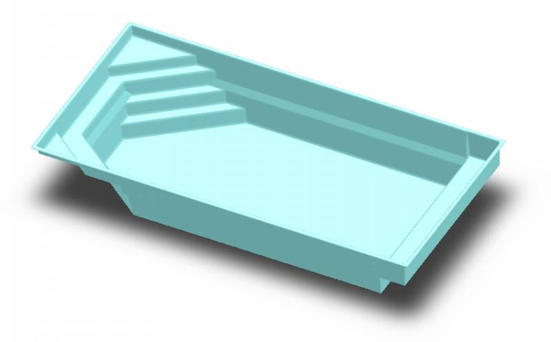 plan de la celestine modele a fond plat rectangulaire en piscine coque