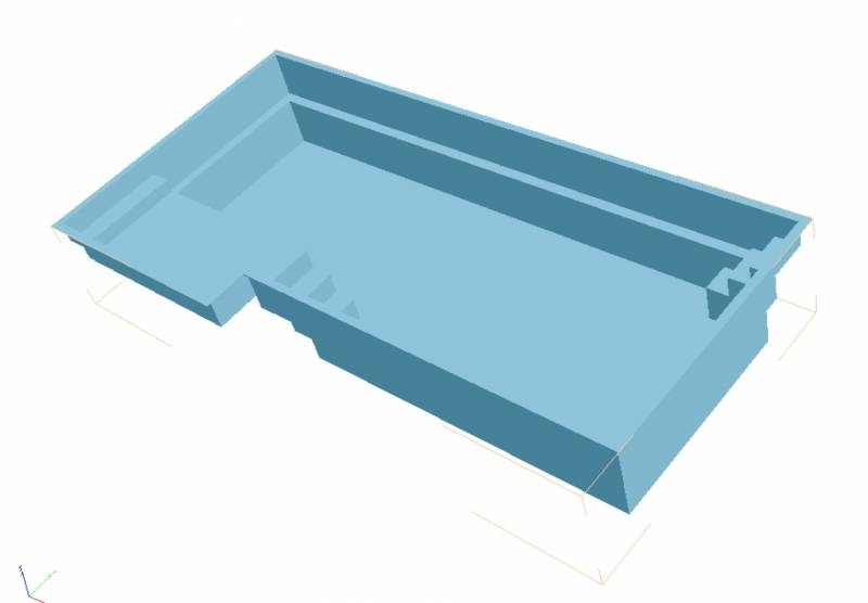coupe 3D de la piscine Larimar de Alliance Piscines Toulon