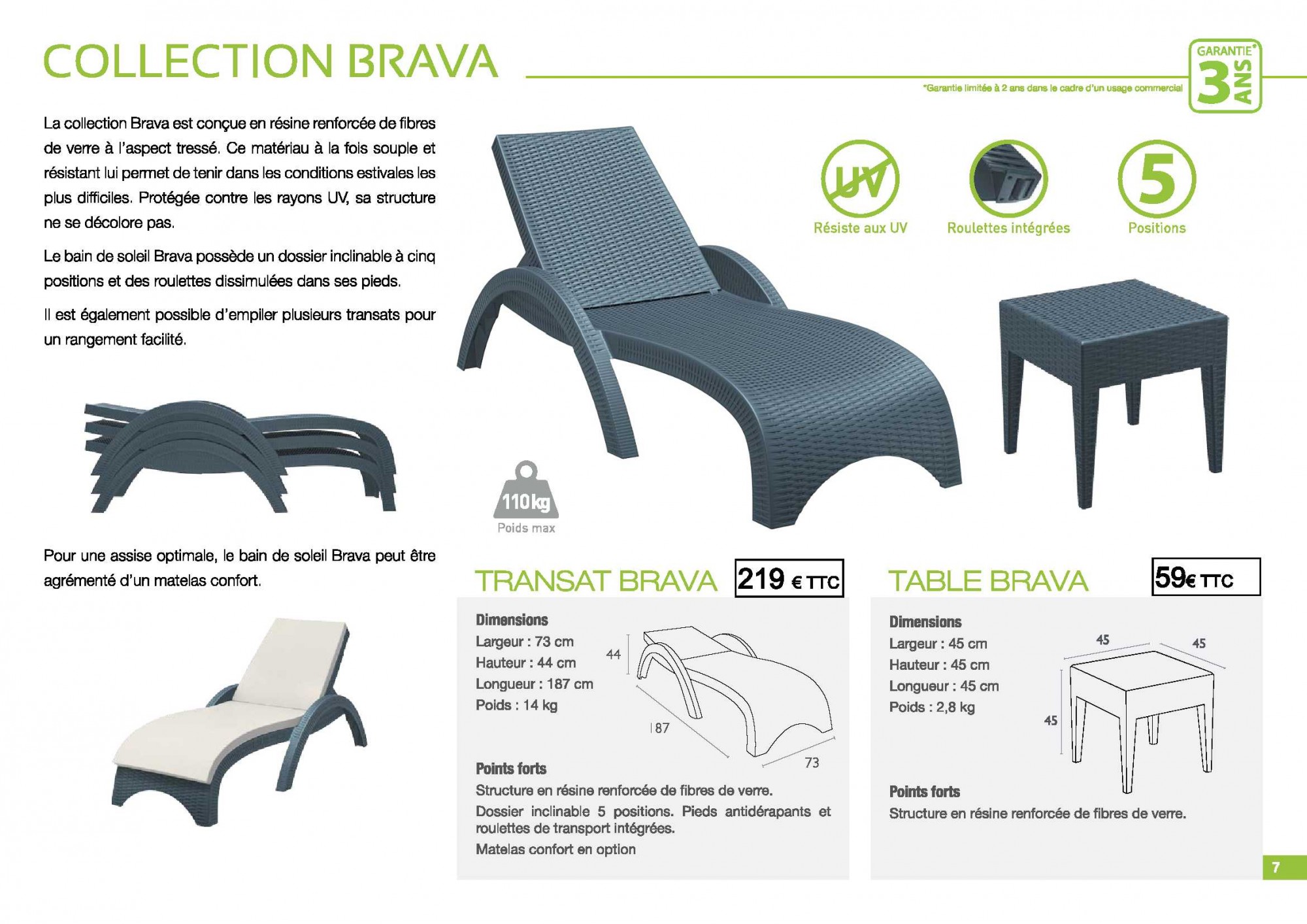 transat resine facon tressée alliance piscines toulon