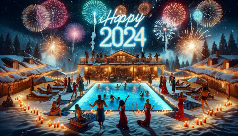 Bonne année 2024 piscine coque