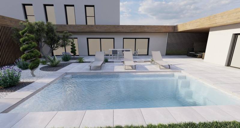 piscine maison moderne