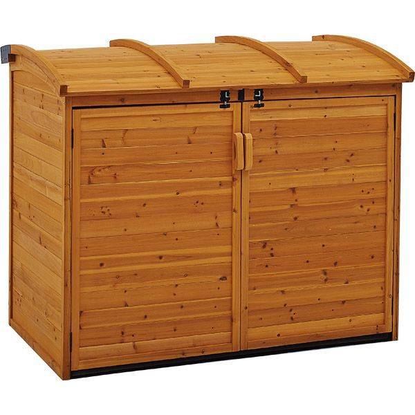 Petit local technique coffre style bois