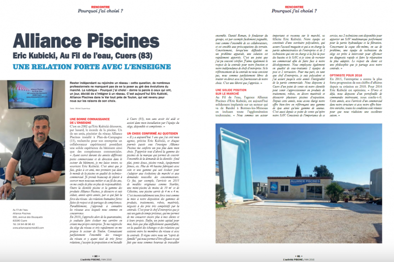 magazine piscine alliance piscines toulon