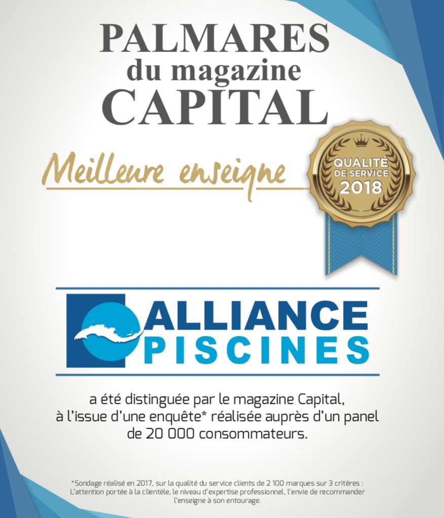 alliance piscines meilleure marque 2018 capital