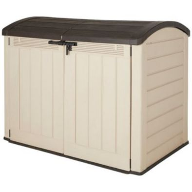 Local technique coffre beige et gris