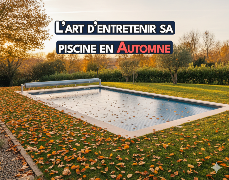 Photo piscine protection automne