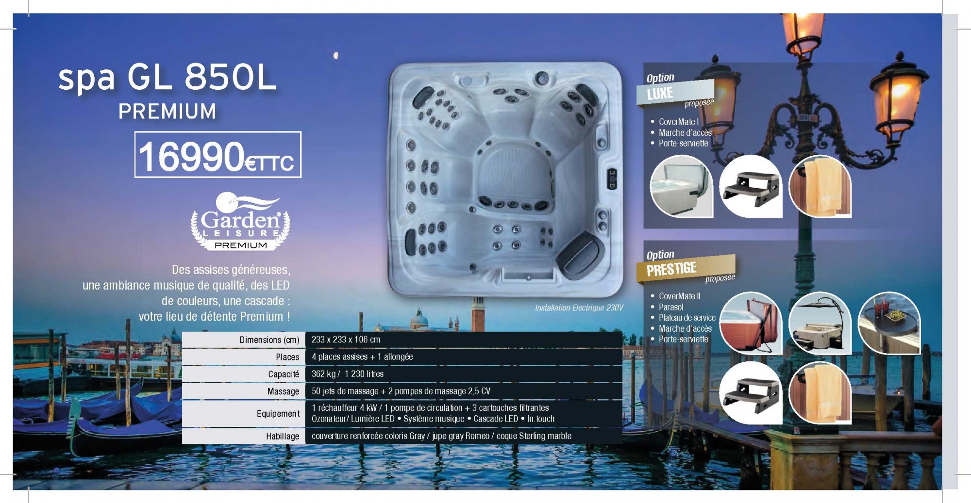 GL850 spa de qualité americain chez ma boutique detente alliance piscines