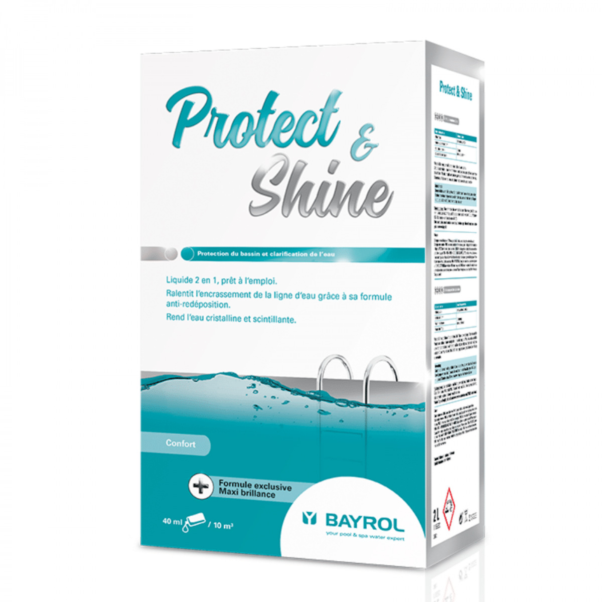 Protection ligne d'eau, piscine scintillante