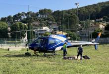 helicoptere helitec pour pose de piscine dans le Var avec Alliance Piscines 83